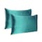Homeroots 20 x 40 in. Teal Dreamy Silky Satin King Size Pillowcases 387853 - alternate 4